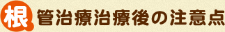 根管治療後の注意点
